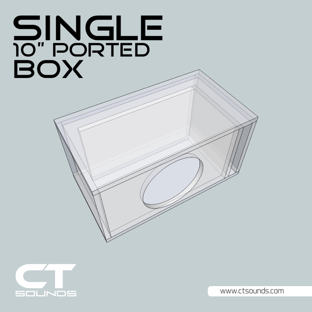 Single 10 Inch Ported Subwoofer Box Design CT Sounds