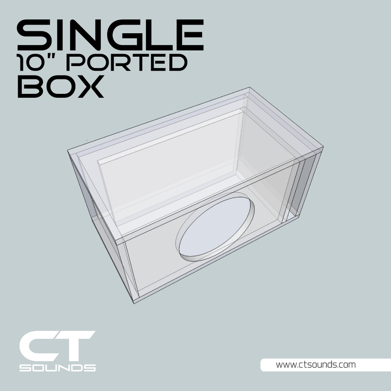 Single 10 Inch Ported Subwoofer Box Design CT Sounds