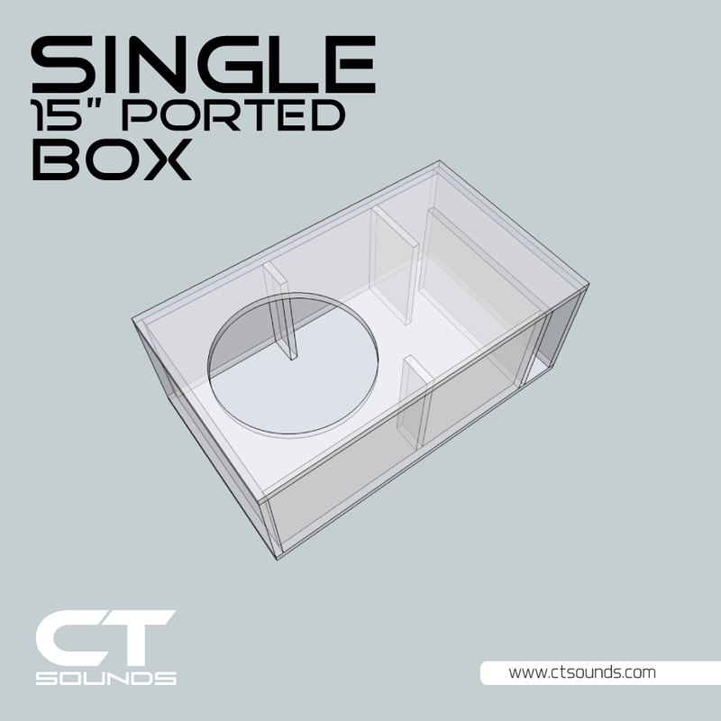 Single 15 Inch Ported Subwoofer Box Design CT Sounds