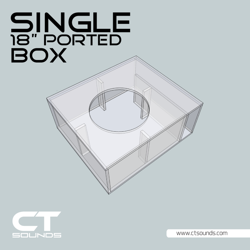 Single 18 Inch Ported Subwoofer Box Design CT Sounds