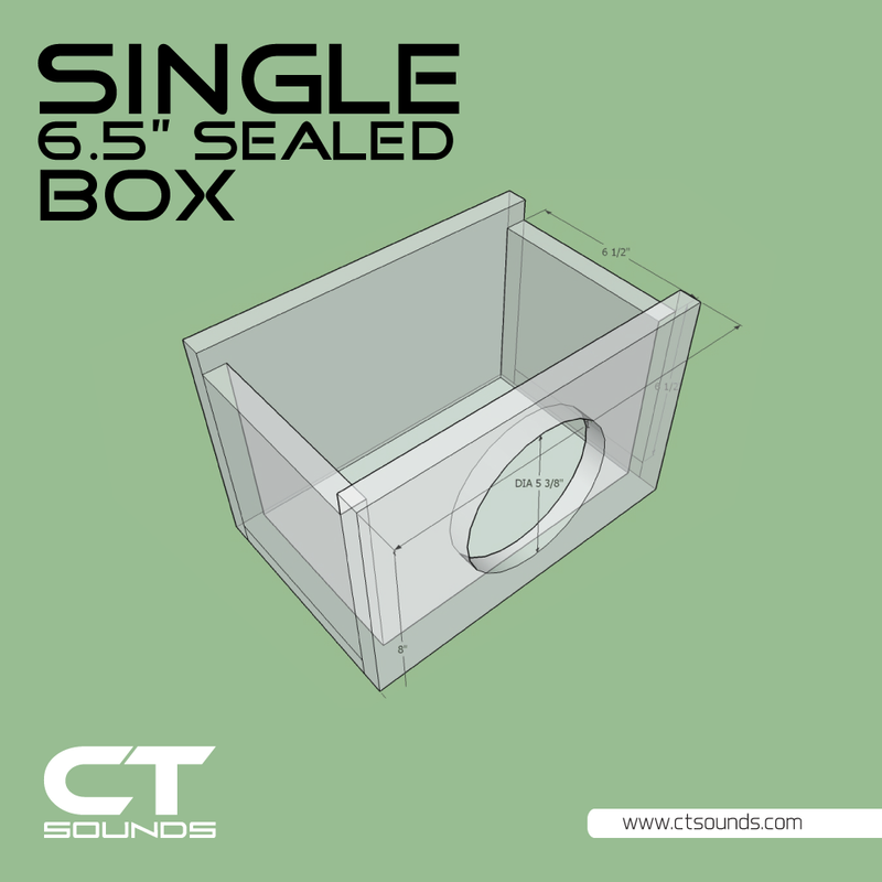 Single 6.5 Inch Sealed Subwoofer Box Design CT Sounds