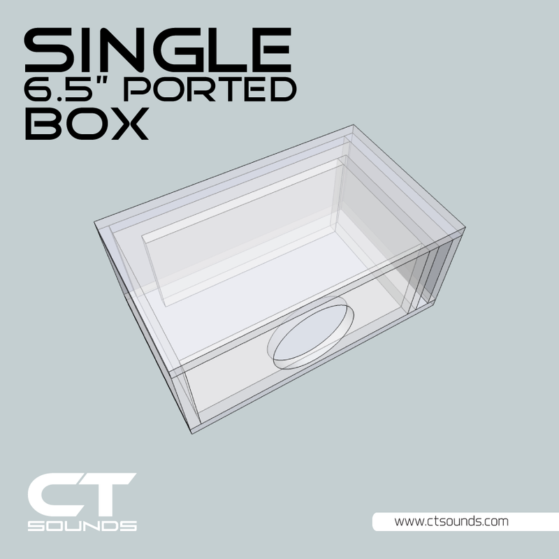 Single 6.5" Ported Subwoofer Box Design CT Sounds