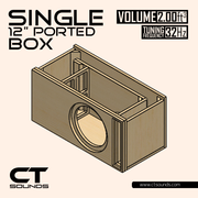 Single 12 Inch Ported Subwoofer Box Design CT Sounds