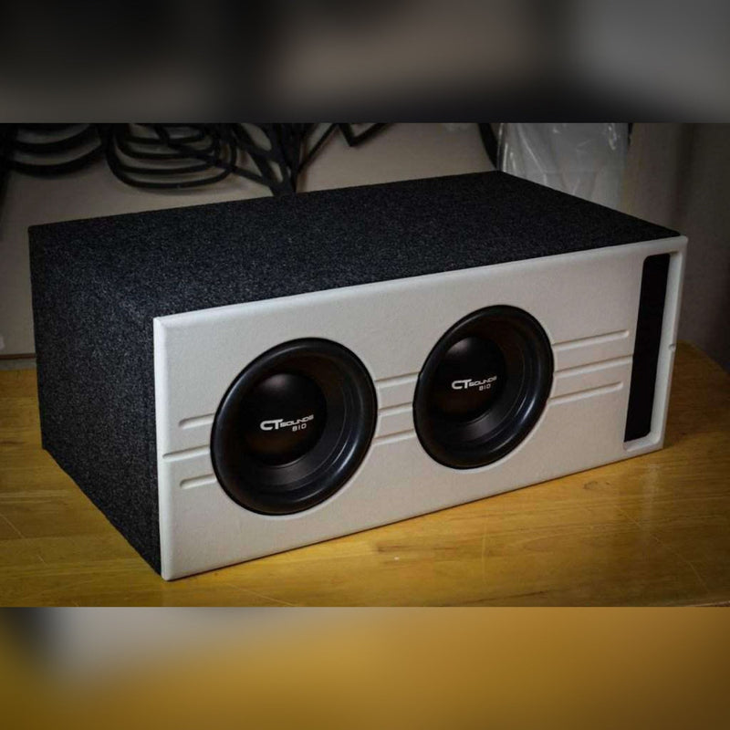 Dual 10 Inch Vented Subwoofer Box Design CT Sounds