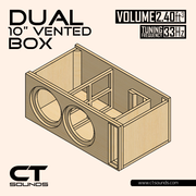 Dual 10 Inch Vented Subwoofer Box Design CT Sounds