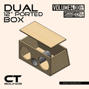 Dual 12 Inch Front Ported Subwoofer Box Design CT Sounds