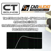 Dual 12 Inch Front Ported Subwoofer Box Design CT Sounds