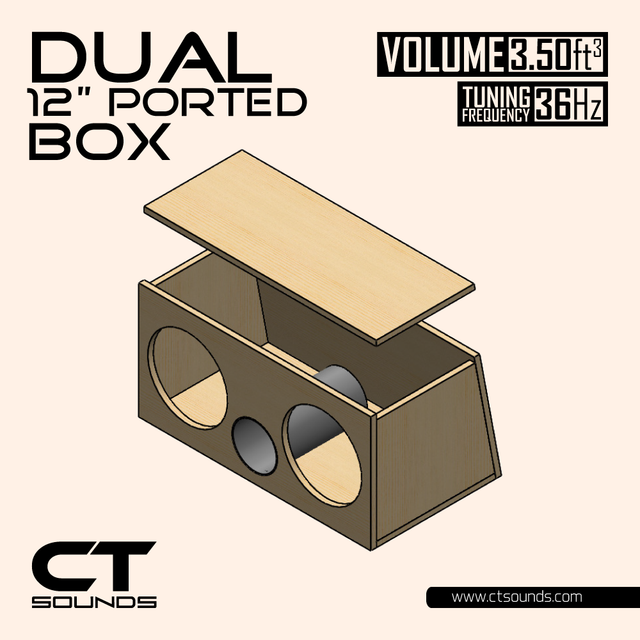 Dual 12 Inch Front Ported Subwoofer Box Design CT Sounds