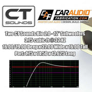 Dual 12 Inch Vented Subwoofer Box Design CT Sounds