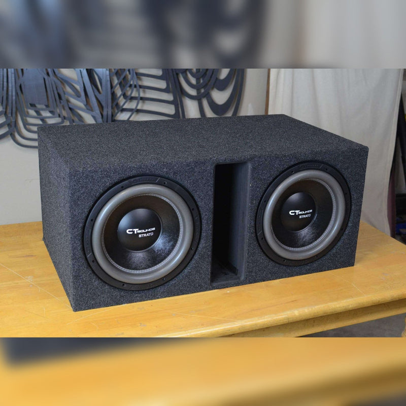 Dual 12 Inch Vented Subwoofer Box Design CT Sounds