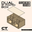 Dual 12 Inch Vented Subwoofer Box Design CT Sounds
