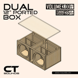 Dual 12 Inch Vented Subwoofer Box Design CT Sounds