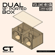 Dual 12 Inch Vented Subwoofer Box Design CT Sounds