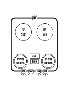 2021+ Can-Am Commander / 2019+ Maverick Sport / 2018+ Maverick Trail Stereo Tops (2-Seat)