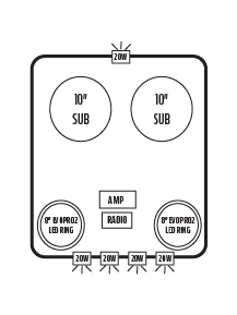 2021+ Can-Am Commander / 2019+ Maverick Sport / 2018+ Maverick Trail Stereo Tops (2-Seat)