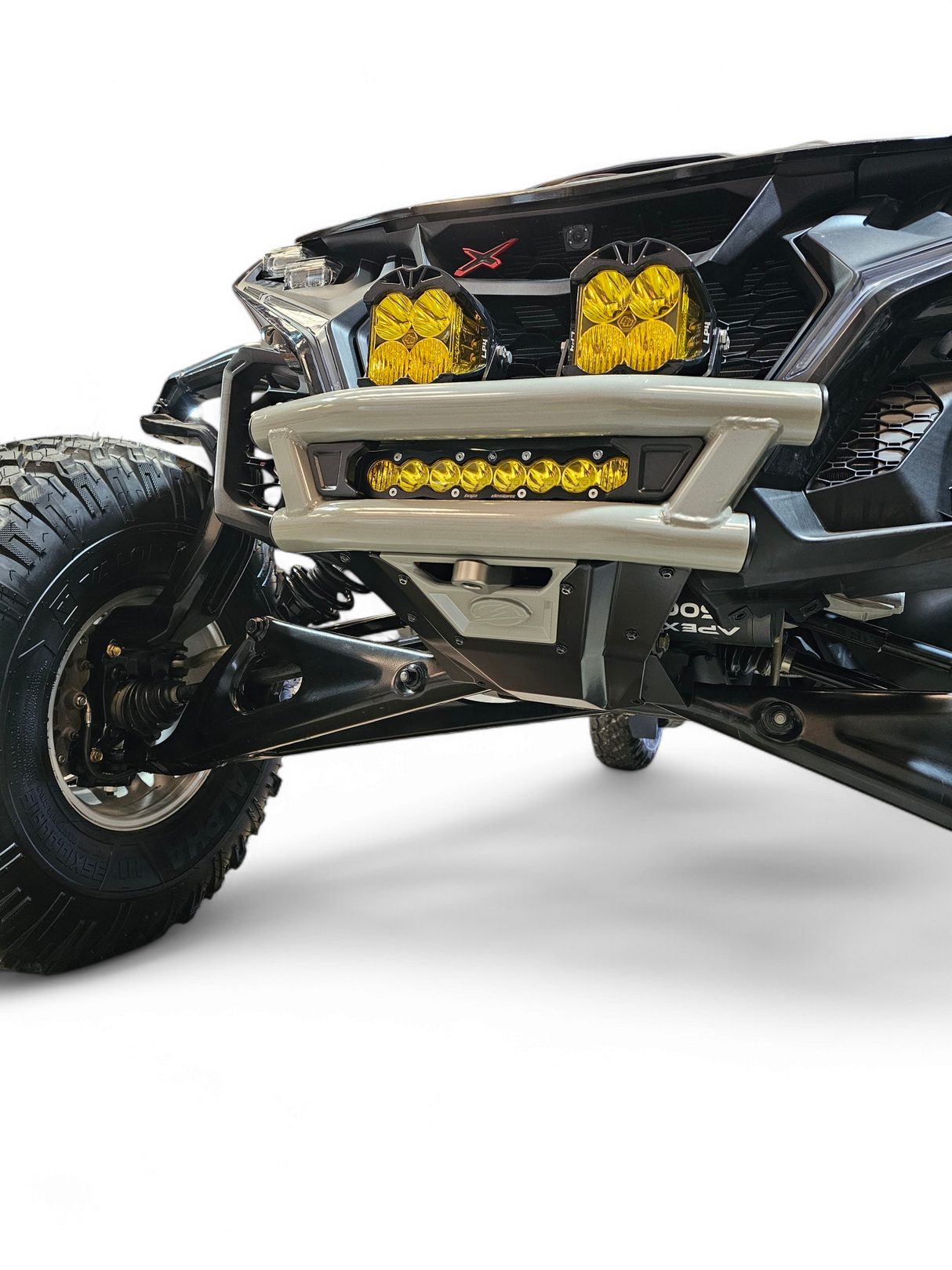 2024 + Can-Am Maverick R Amp front winch bumper www.elektricoffroad.com