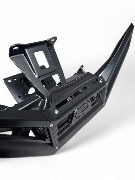 2017 to Current Can-Am X3 Maverick Machined Billet Front Winch Bumper (Black Anodize) www.elektricoffroad.com