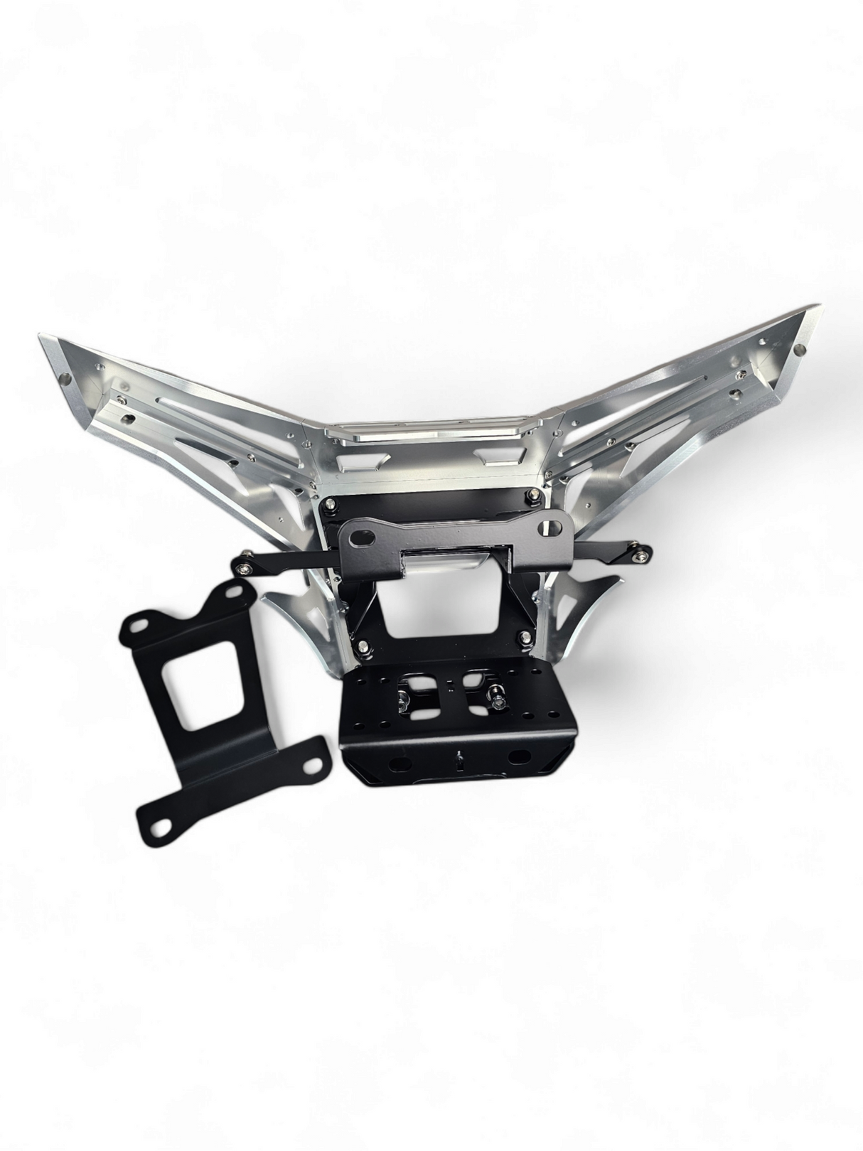 2017 to Current Can-Am X3 Maverick Machined Billet Front Winch Bumper (Clear Anodize) www.elektricoffroad.com