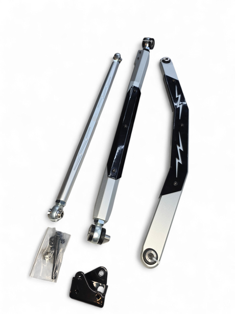 2024+ Can Am Maverick R High Clearance Adjustable Radius Rods (Anodized Clear) www.elektricoffroad.com