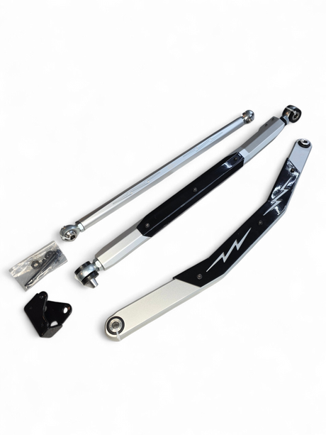 2024+ Can Am Maverick R High Clearance Adjustable Radius Rods (Anodized Clear) www.elektricoffroad.com