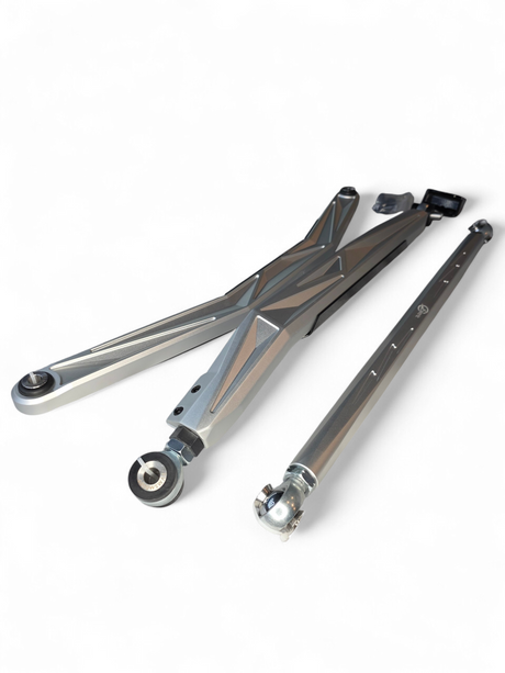 2024+ Can Am Maverick R High Clearance Adjustable Radius Rods (Anodized Clear) www.elektricoffroad.com