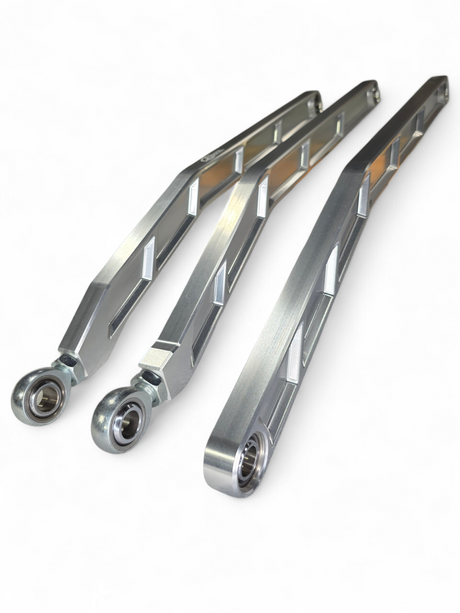 2017+ Can Am X3 Maverick Volt Billet Radius Rods Anodized Clear (RS 72" Model Only) www.elektricoffroad.com