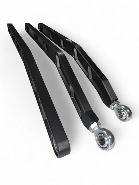 2017+ Can Am X3 Maverick Volt Billet Radius Rods Anodized Black (RS 72" Model Only) www.elektricoffroad.com