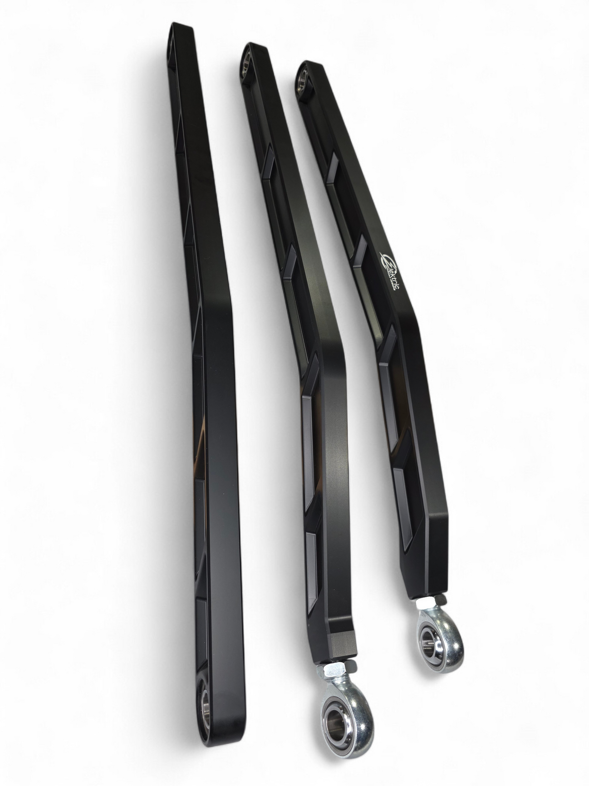 2017+ Can Am X3 Maverick Volt Billet Radius Rods Anodized Black (RS 72" Model Only) www.elektricoffroad.com