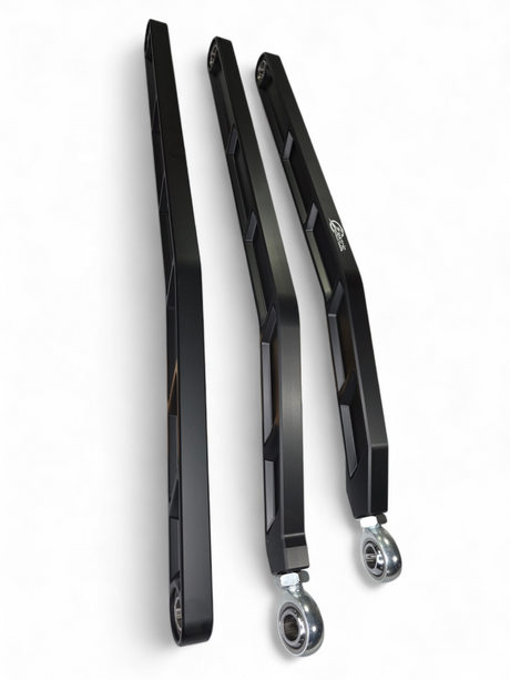 2017+ Can Am X3 Maverick Volt Billet Radius Rods Anodized Black (RS 72" Model Only) www.elektricoffroad.com