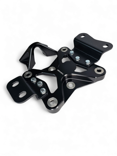2022 to Current Can Am X3 10 Bolt Radius Rod Plate with Pull Hook (Black) www.elektricoffroad.com
