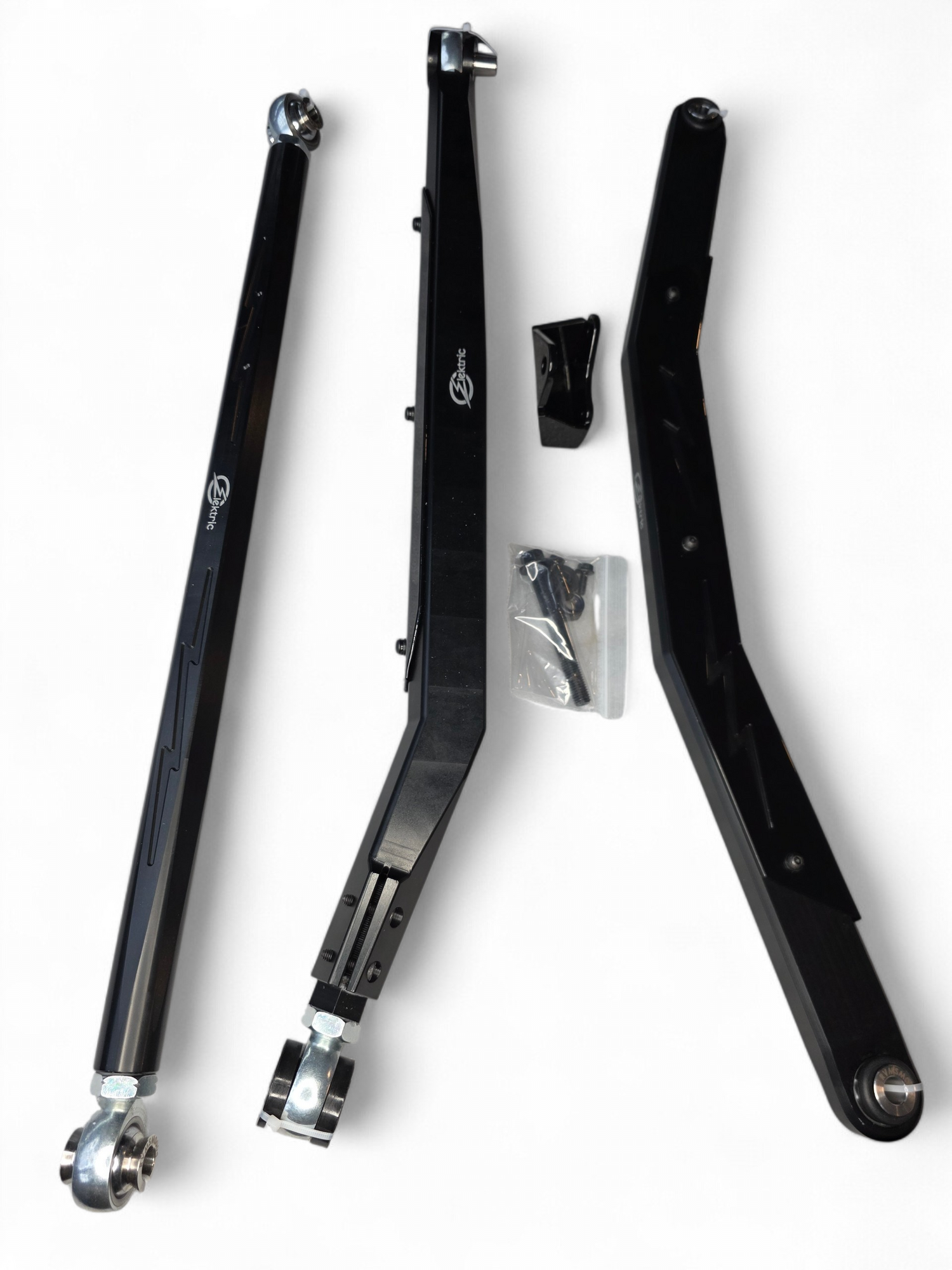 2024+ Can Am Maverick R High Clearance Adjustable Radius Rods (Anodized Black) www.elektricoffroad.com