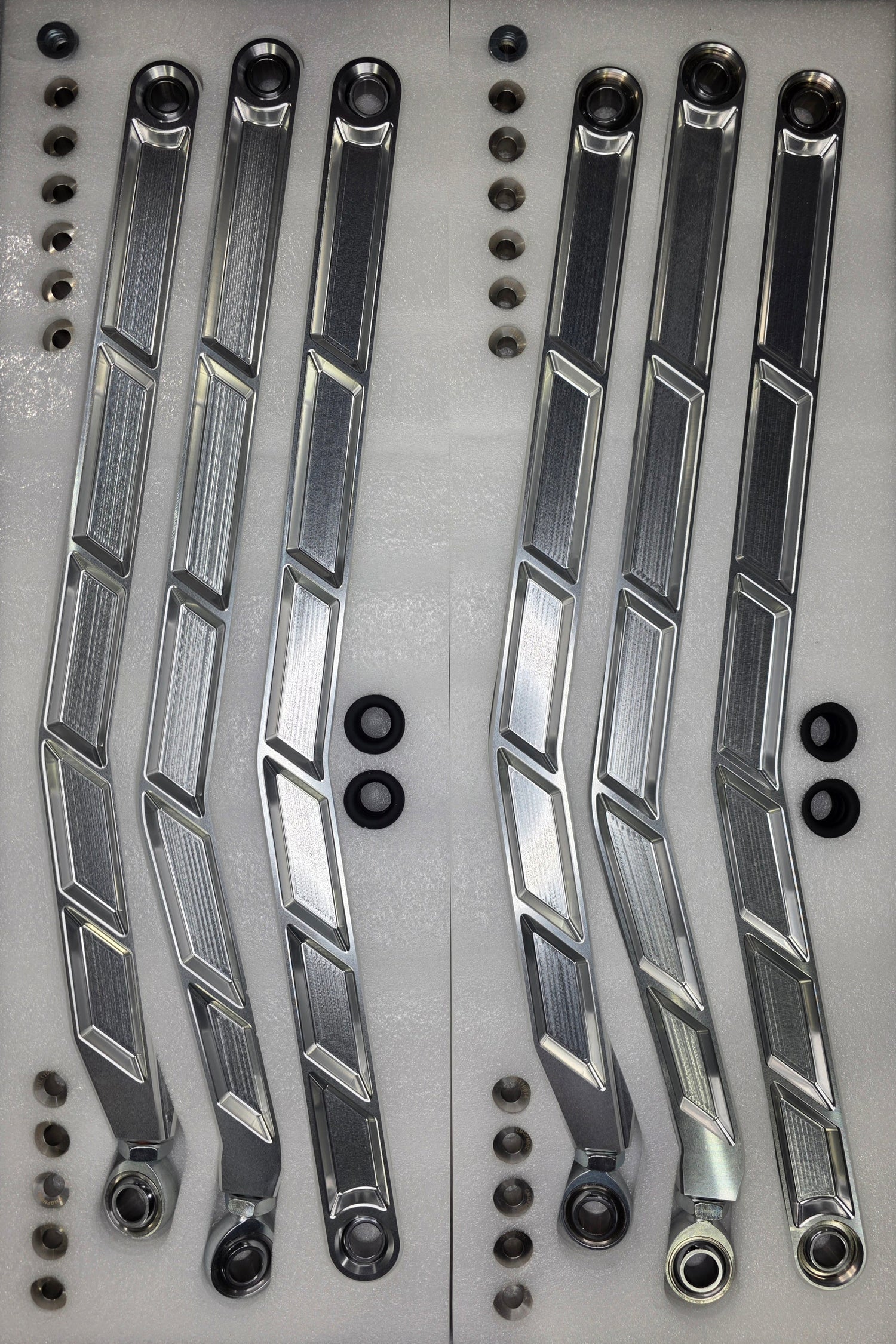 2017+ Can Am X3 Maverick Volt Billet Radius Rods Anodized Clear (RS 72" Model Only) www.elektricoffroad.com