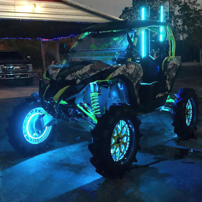 ANNEAUX DE ROUE ILLUMINÉS À LED ORACLE LIGHTING - VÉHICULES UTV, ATV ET SXS