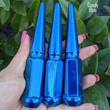24 Pc 14x1.5 Spike Lug Nuts 4.5" Tall - Powder Coated - Various Colors