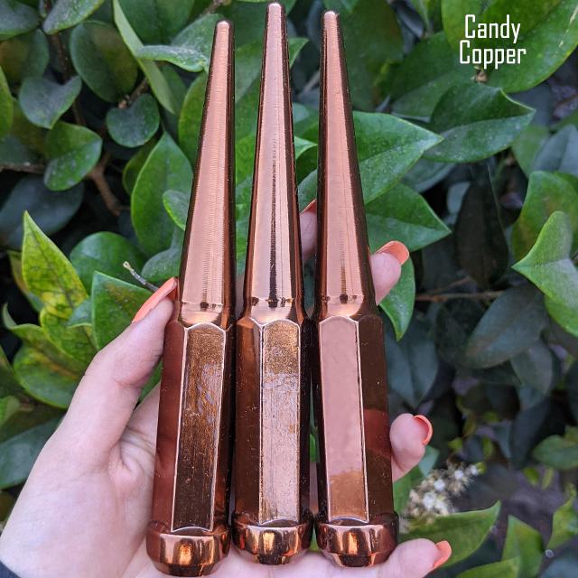 1 Pc 14x1.5 Spike Lug Nuts 6" Tall - Powder Coated - Various Colors