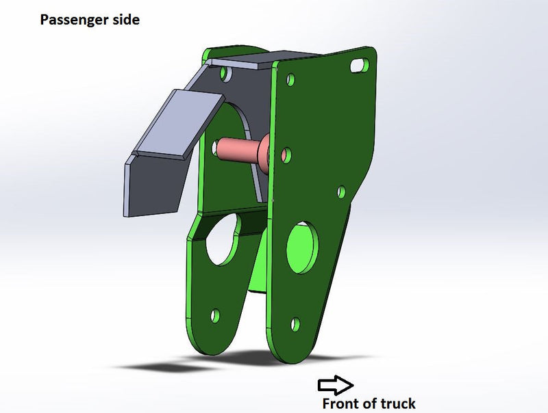 2" Front Shackle Reversal (OBS Spring) - 1985-1991 Ford F-Series