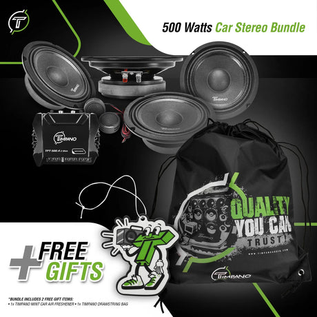 500 Watts Car Stereo Bundle Timpano Audio
