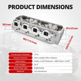 Cast Aluminum Cylinder Head for BBC Engines (Angled Plug) — Fits 1965-2000 Chevy V8 (396/427/454/502) Flashark
