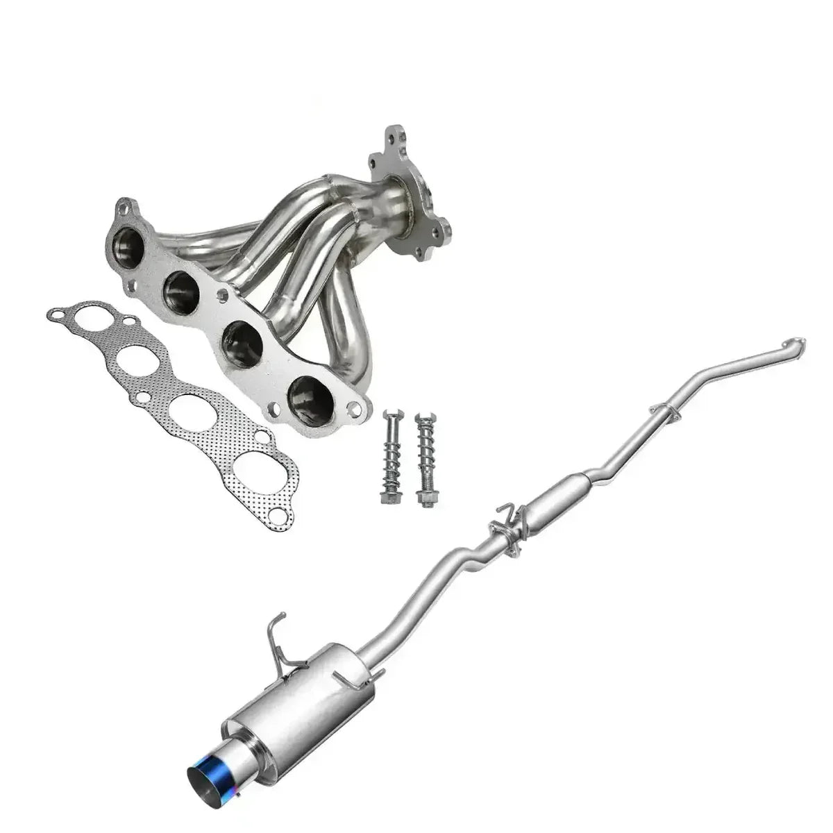 Cat-Back Exhaust for 2001-2005 Honda Civic 1.7L (Excl. Si Hatchback) 4" N1 Burnt Muffler Tip