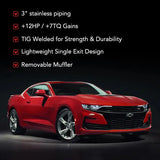 Catback Exhaust System For 2010-2015 Chevy Camaro 6.2L V8 Automatic (L99) 3" Dual