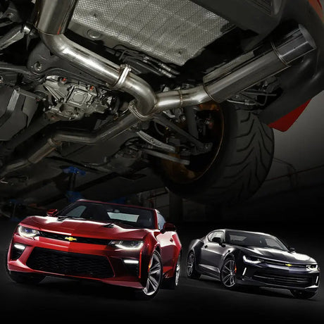 Catback Exhaust System For 2010-2015 Chevy Camaro 6.2L V8 Automatic (L99) 3" Dual Flashark