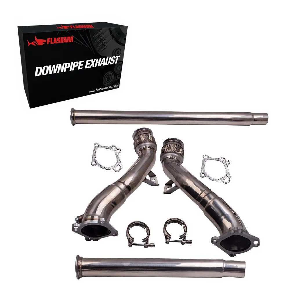 Catless Downpipe Exhaust for 1997-2005 K04/RS6 Fits Audi S4 B5 A6/Allroad C5 2.7T Bi Turbo 3-2.5 Inches
