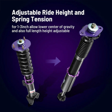 For 2011-2022 Dodge Charger / Challenger RWD Coilover Shock Absorbers Struts 4PCS Flashark