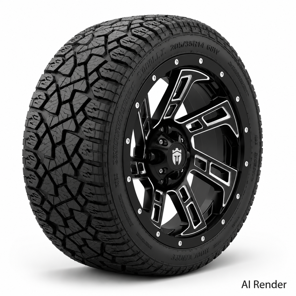 Empire 14" Hook HK2 Wheel with X Comp Golf A/T Tire Package
