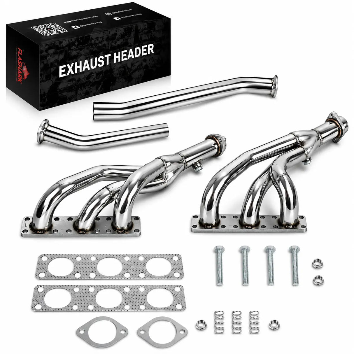 Short Tube Header & Y Pipe for 1996-2002 BMW E46 3-Series | E39 5-Series | Z3 | M52/M52TU/M54 2.5L/2.8L/3.0L I6