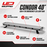 Condor Emergency LED Light bar 40in LED Equipped
