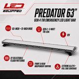 Predator Emergency LED Light Bar 63 in LED Equipped