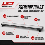 Predator Emergency LED Tow Truck Light Bar 63 in - Stop & Turn LED Equipped
