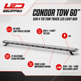 Condor Emergency LED Tow Truck Light Bar 60 in - Stop & Turn LED Equipped