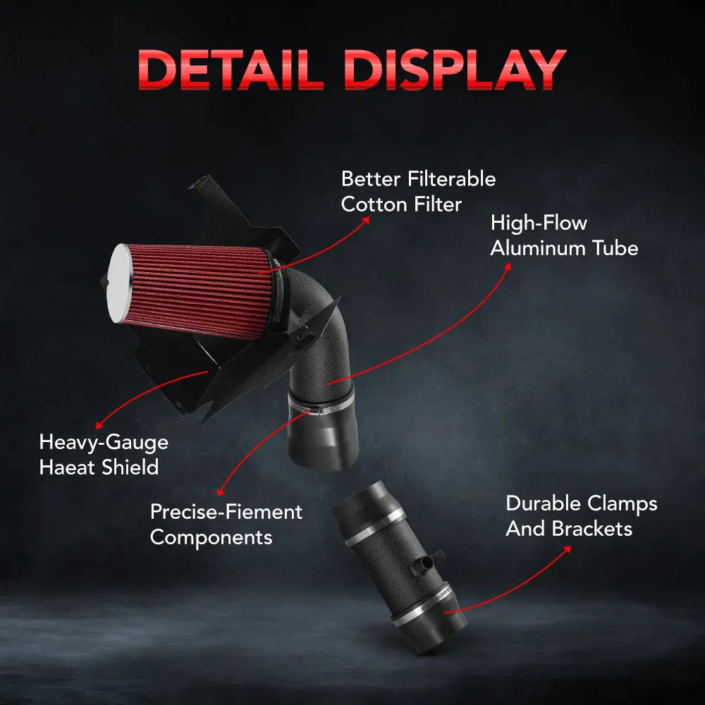 Cold Air Intake for 1999-2004 Ford F-250/F-350/F-450/F-550 Super Duty & Excursion 6.8L V10 GAS SOHC